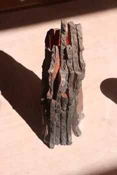 Pièce cuisson raku enfumée lors d'un stage raku