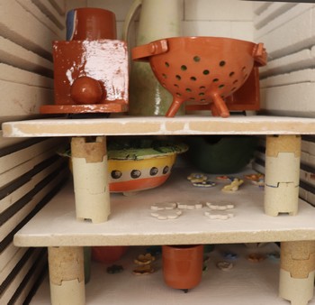 ouverture four éléctrique stage de poterie