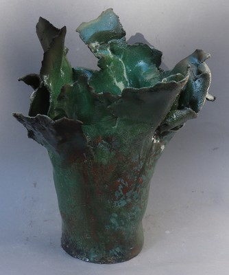 Vase dentelles stage raku
